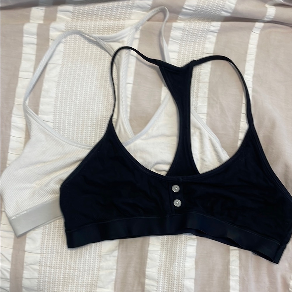 Aerie Black and White Bralette